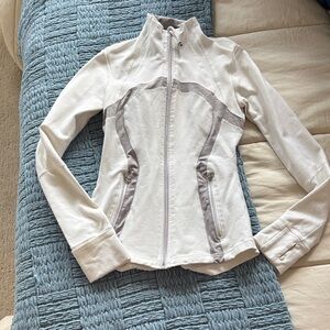 White and Gray Athletic Jacket